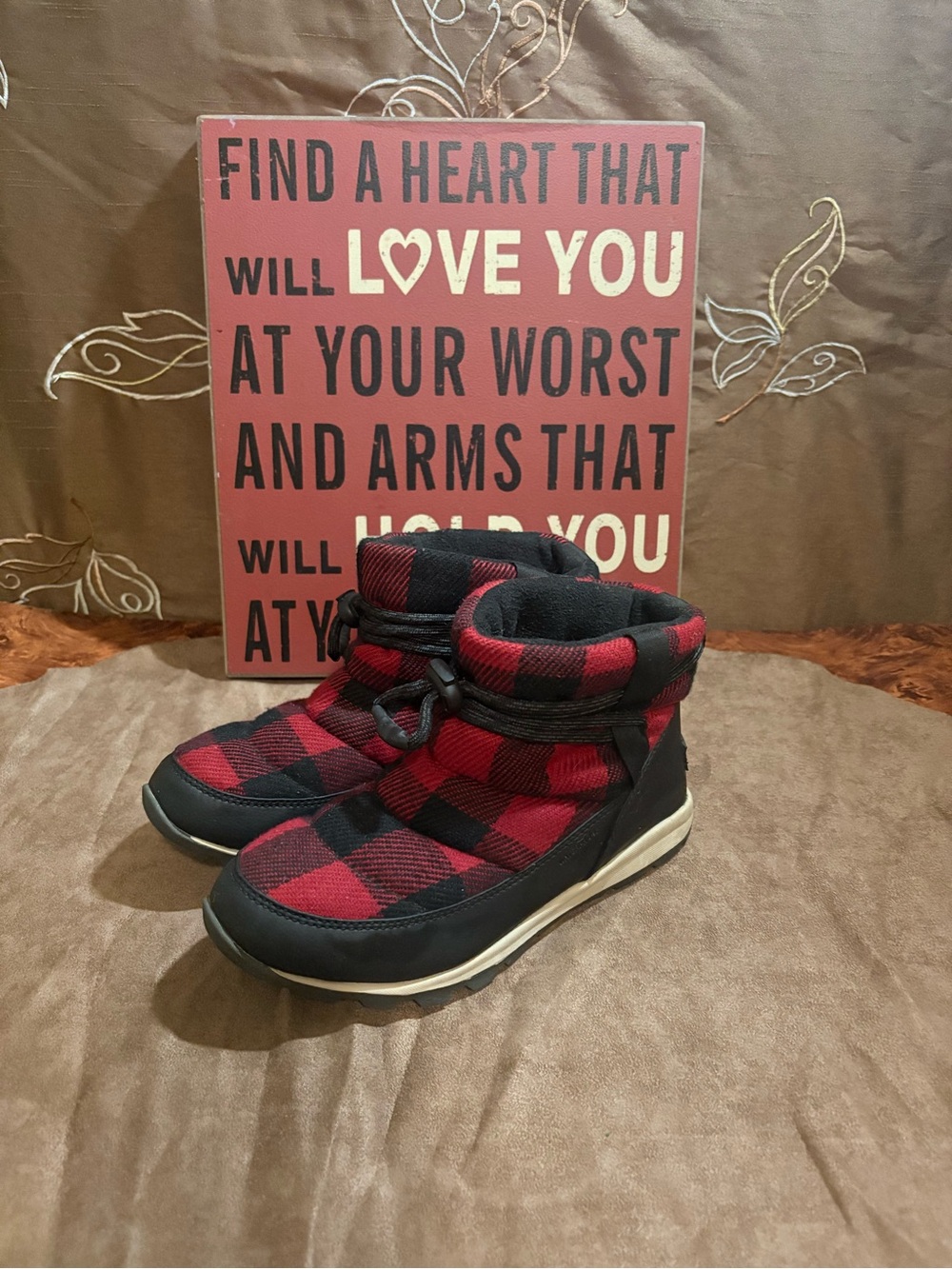 Sorel Whitney Short Buffalo Plaid Bootie